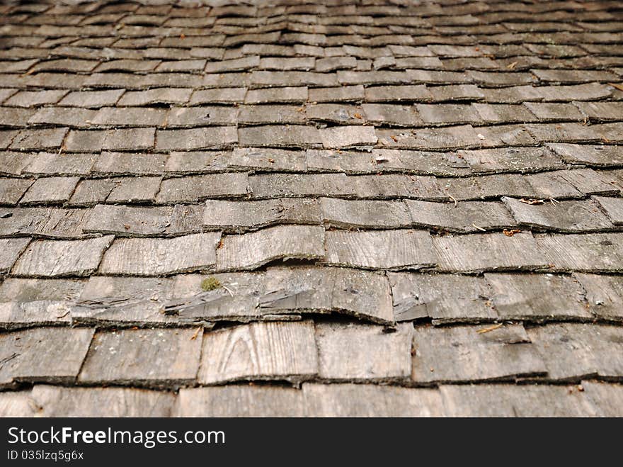 Background Of Old Wood Roof