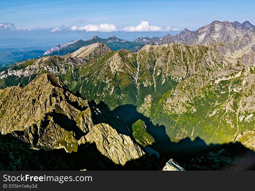 Summer mountain landscape in the Polish Tatry