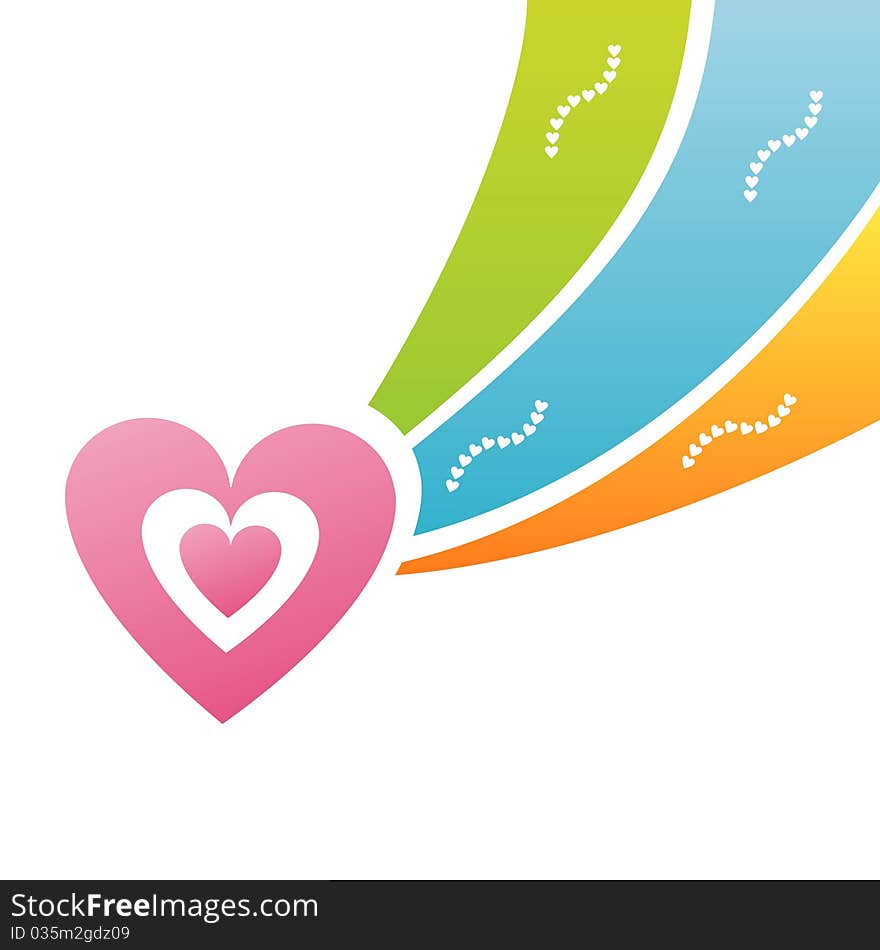 Colorful heart background