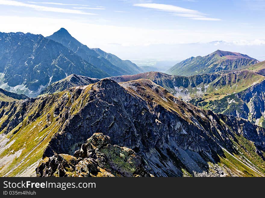 Summer mountain landscape in the Polish Tatry