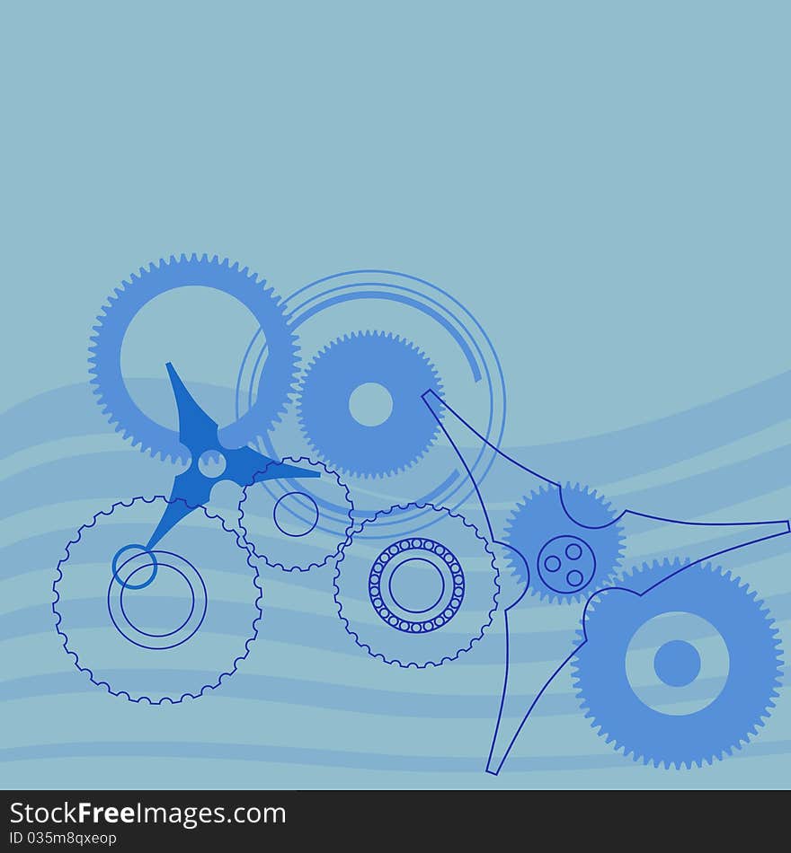 Abstract blue background - 2d