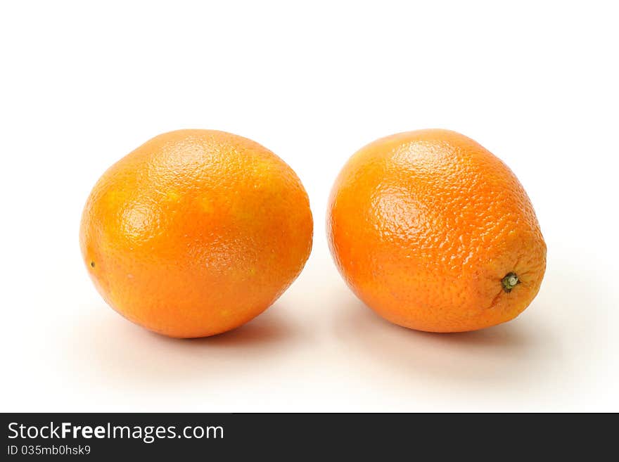 Close up of orange with white background