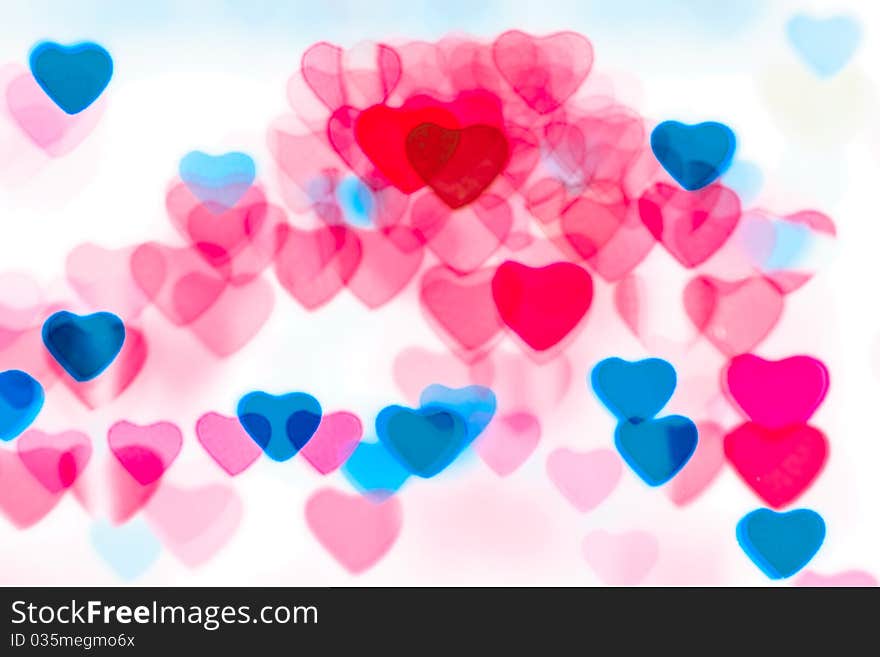 Colorful heart shape background