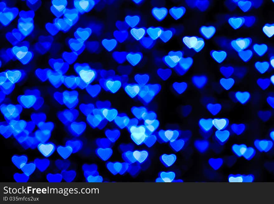 Heart shape taken from night lights. Heart shape taken from night lights