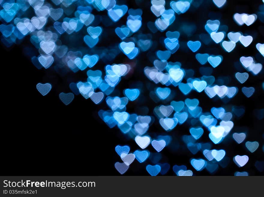 Heart shape taken from night lights. Heart shape taken from night lights