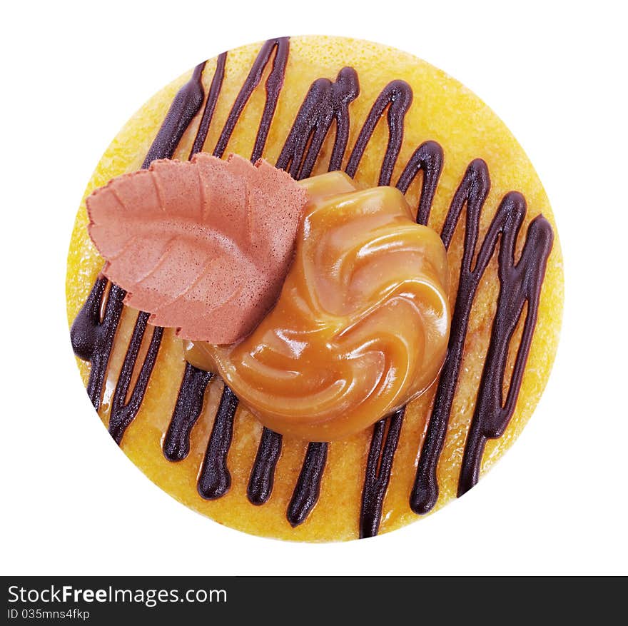 Ring of cake isolated on the white background. Ring of cake isolated on the white background.