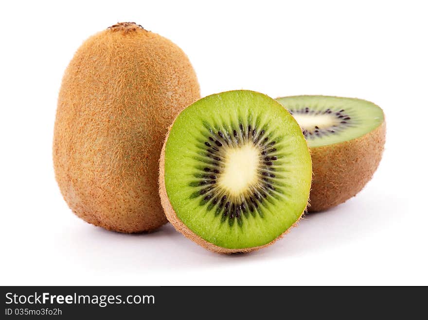 Kiwi fruit isolated on white background