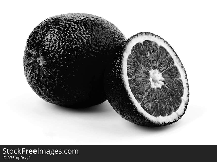 Black Orange isolated on a white background. Black Orange isolated on a white background