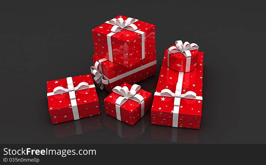 A render of 500 giftbox. A render of 500 giftbox