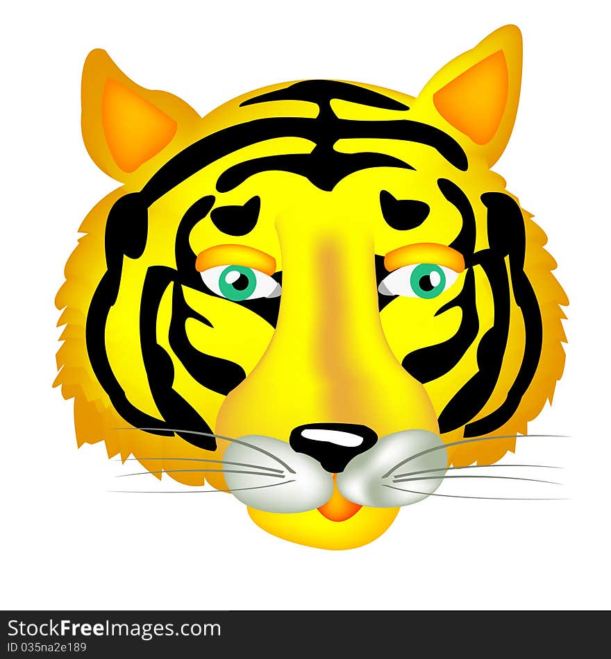 Portrait ravenous animal tiger