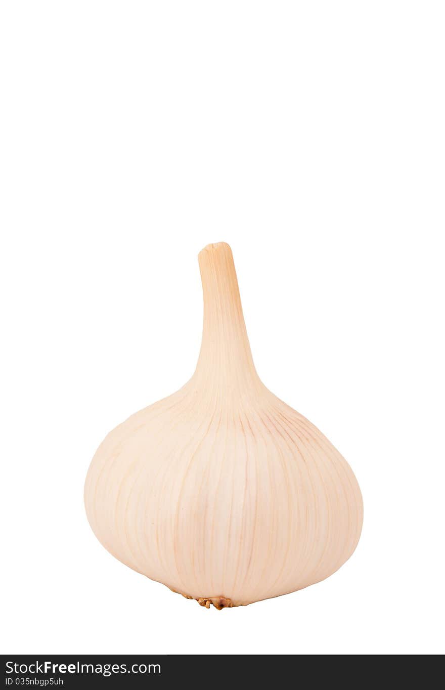 Garlic isolated on white background.