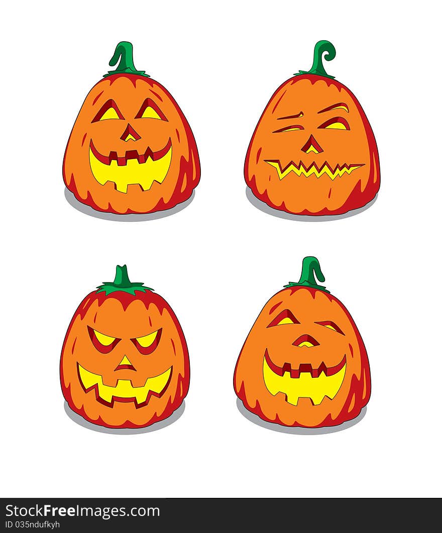 Halloween pumpkin faces