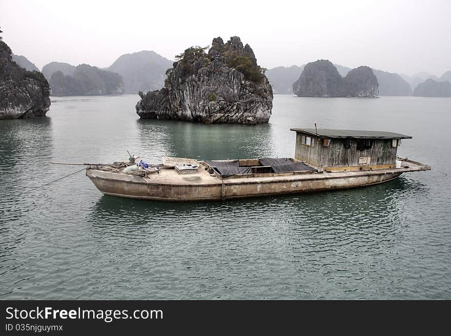 Taken outside Cat Ba Island in Halong Bay, Vietnam, january 2011. Taken outside Cat Ba Island in Halong Bay, Vietnam, january 2011