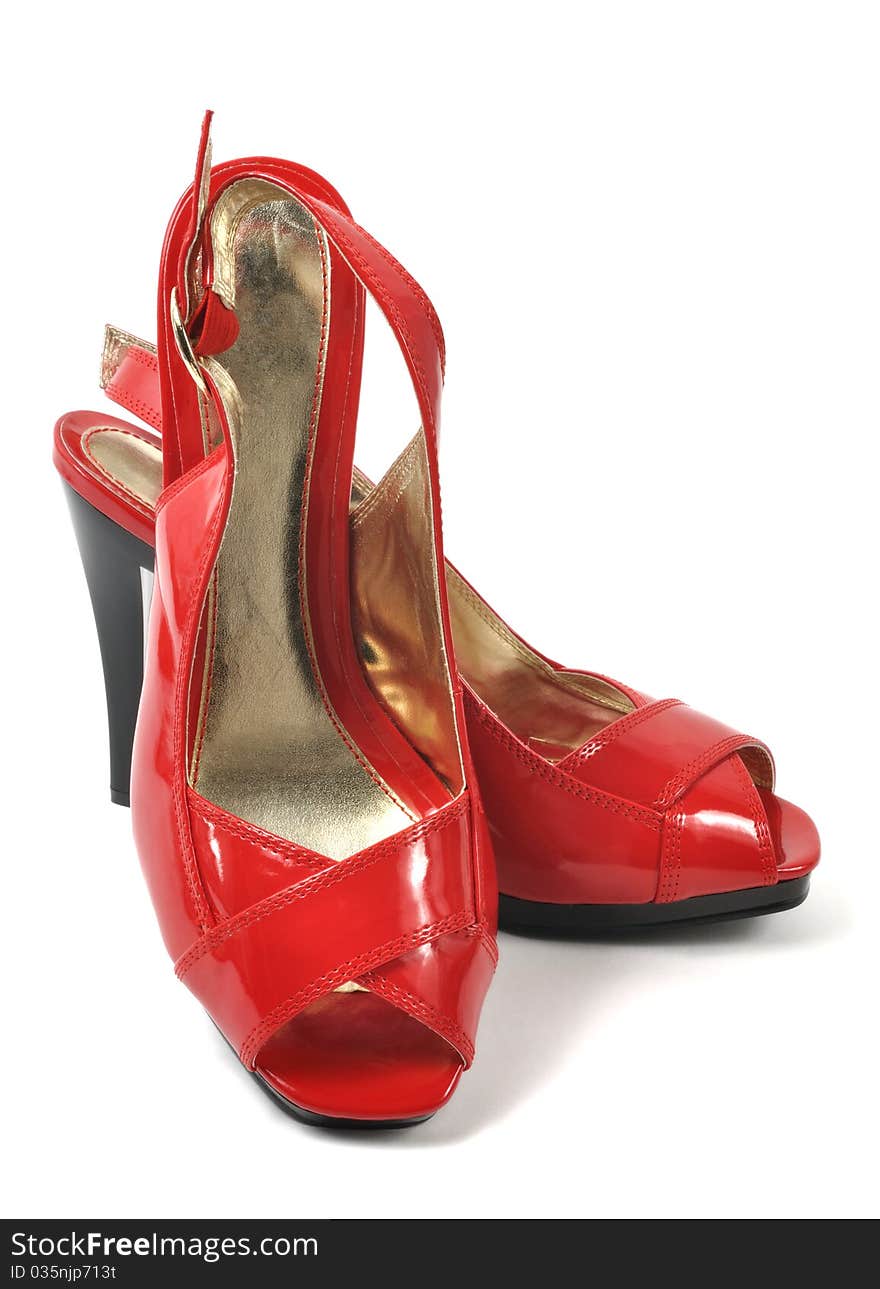 Woman red shoe