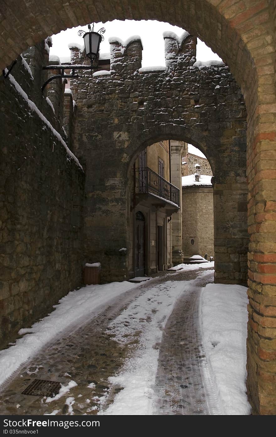 Entrance of an old fortified town. Entrance of an old fortified town