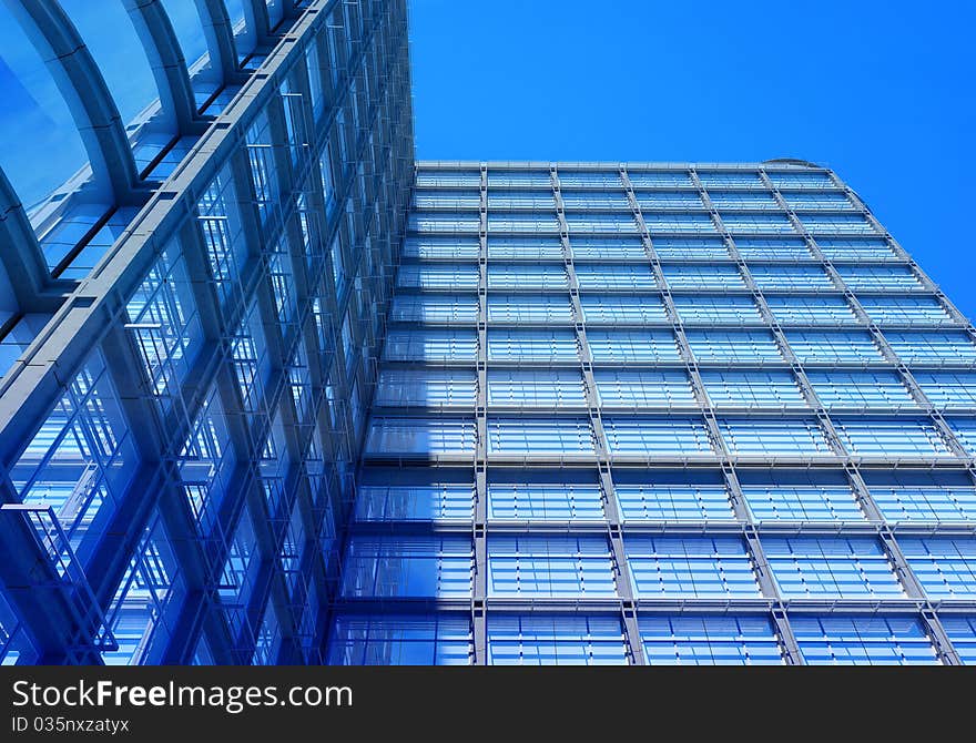 Modern building on a background sky. Modern building on a background sky