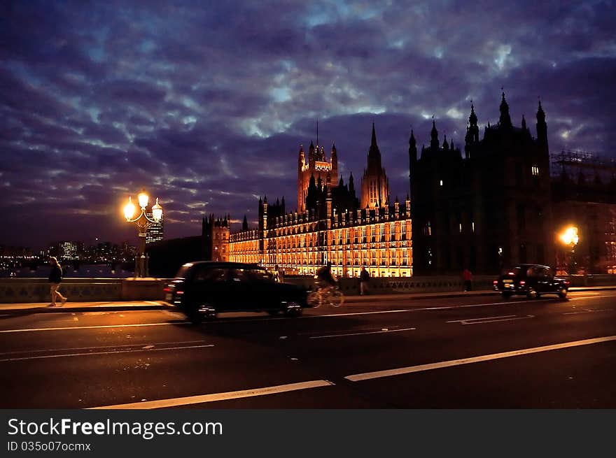 Westminster at night