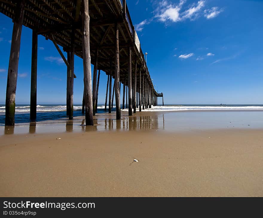 Fishing pier on the beach