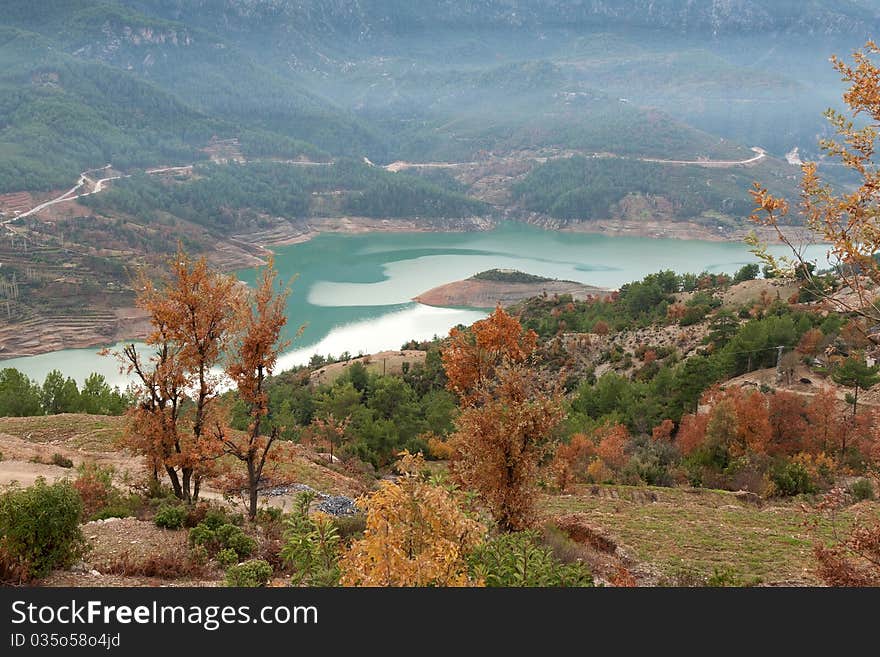 Views of the azure lake