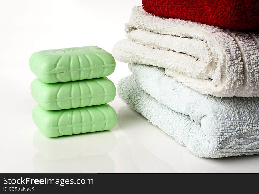 Soap and towels.