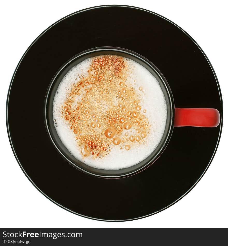 Coffee cappuccino on white background