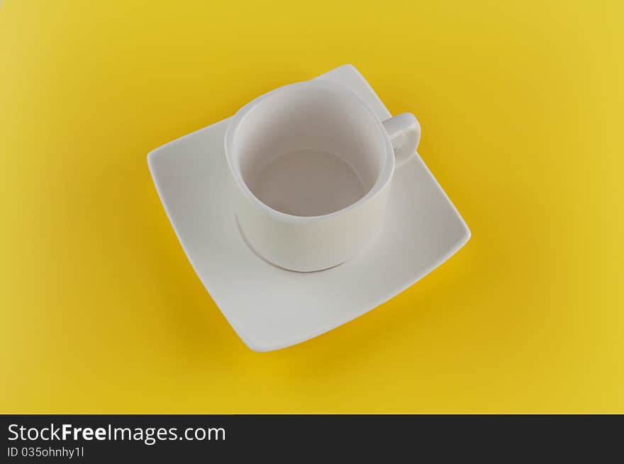 Empty Cup With Saucer.