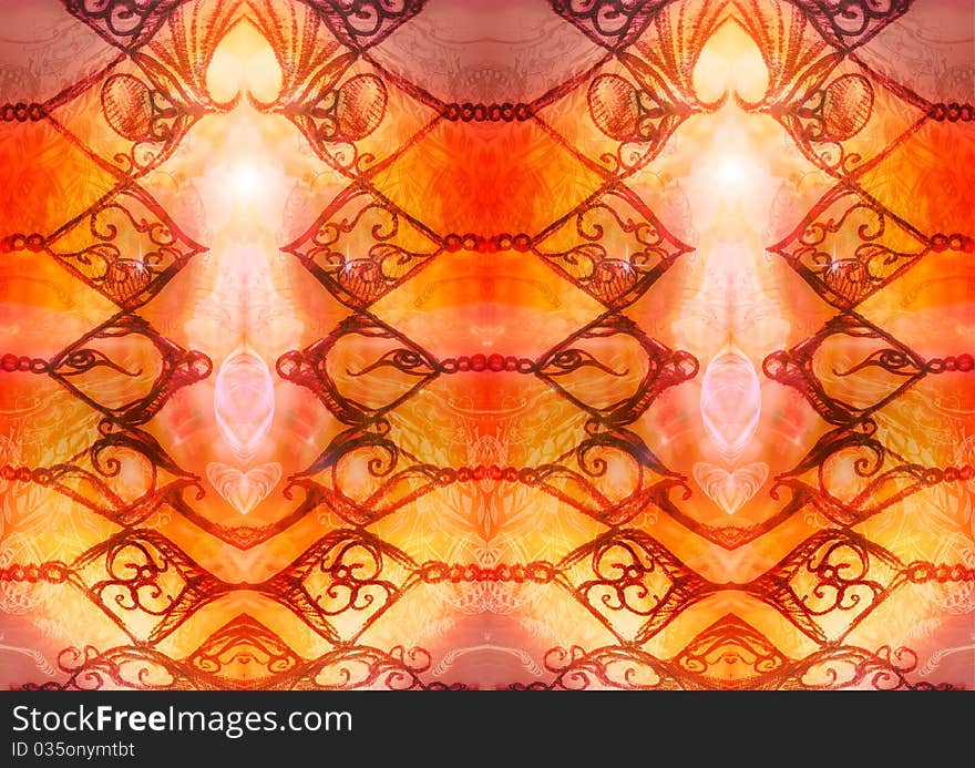 Abstract background of red-orange