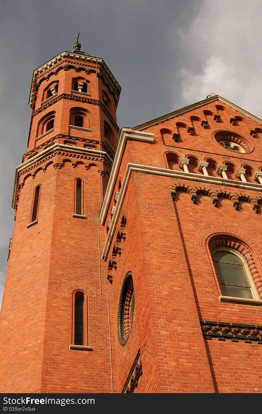 Church with grey sky