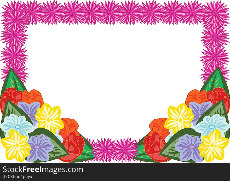 Frame from a variety of bright colors. Vector illustration. Frame from a variety of bright colors. Vector illustration.