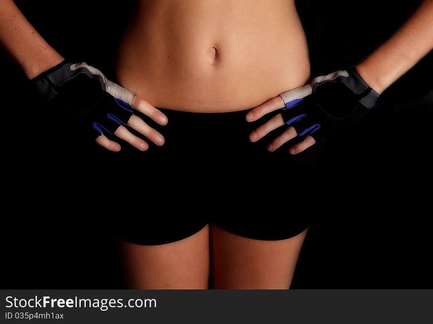 Woman body gloves