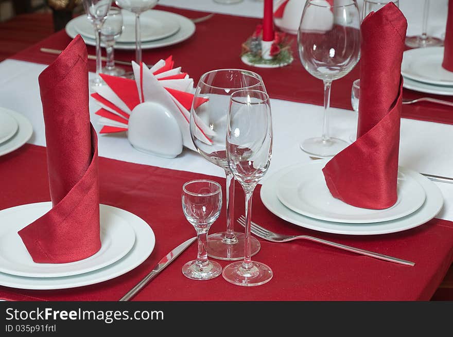 Festive table in expectation of visitors. Festive table in expectation of visitors.