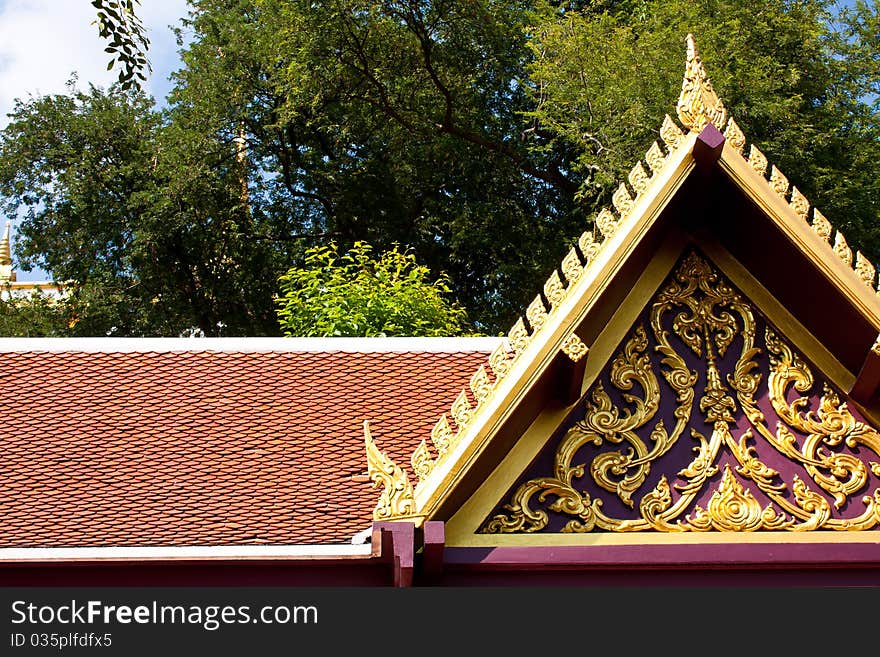 Thai Temple Art Roof.