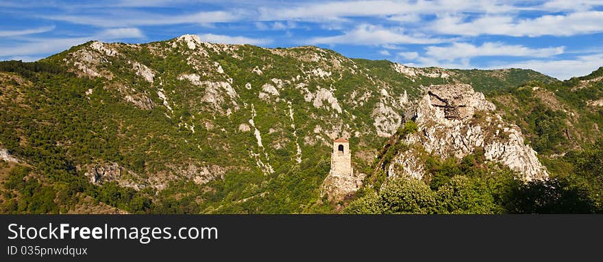 Panoramic view of the historic area of Asenova Krepost, Bulgaria. Panoramic view of the historic area of Asenova Krepost, Bulgaria.