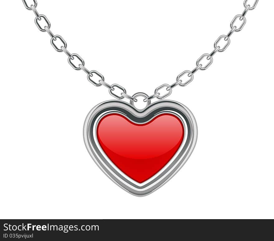 Red Heart Shape On Chain