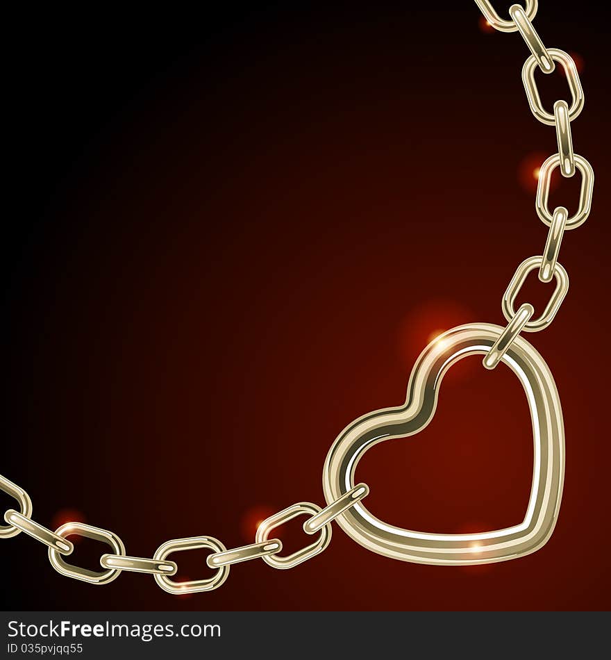 Heart shape on chain