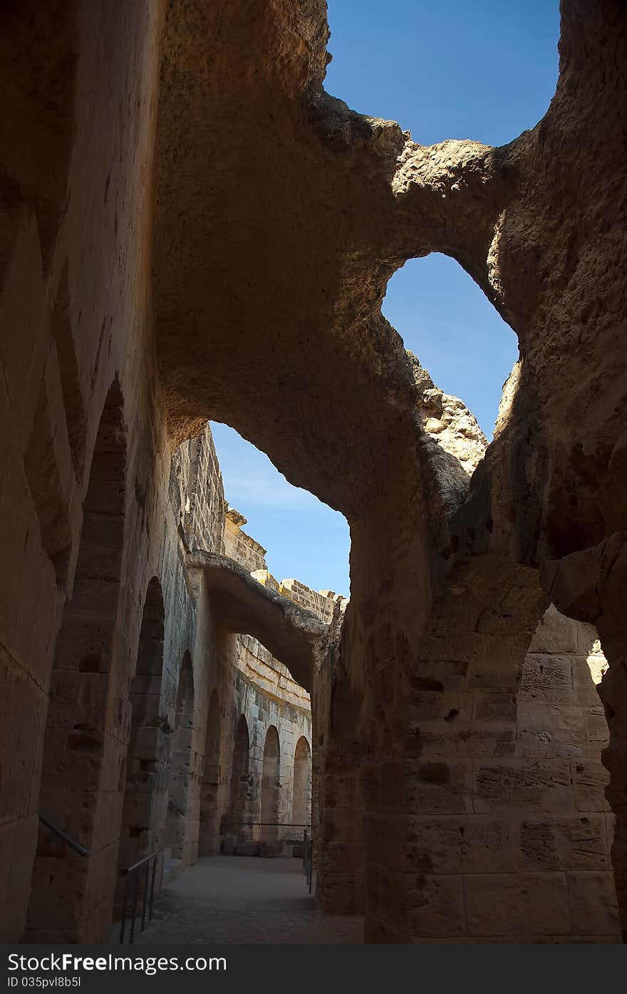 Ruins of colissem in El Djem, Tunisia. Ruins of colissem in El Djem, Tunisia