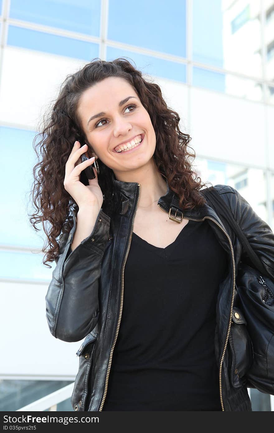 Portrait of a young woman smiling