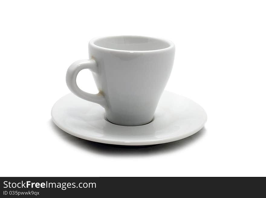 A white coffee mug on white background. A white coffee mug on white background