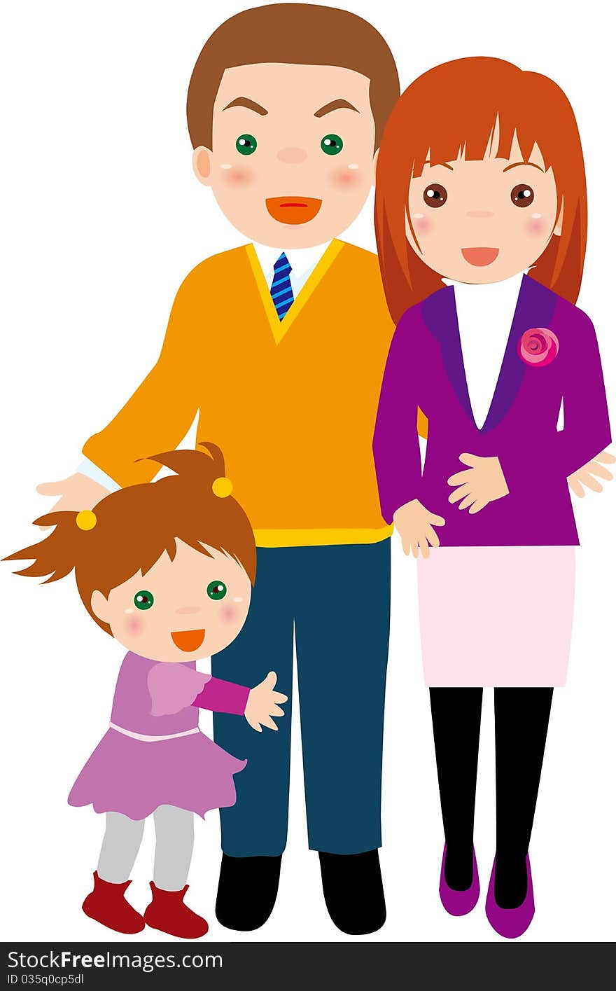 Illustration of Happy family ï¼Œ Family portrait