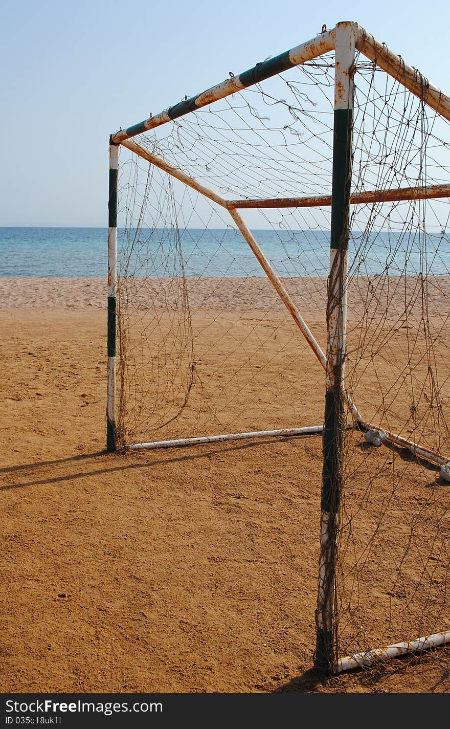 Football gate on seacoast