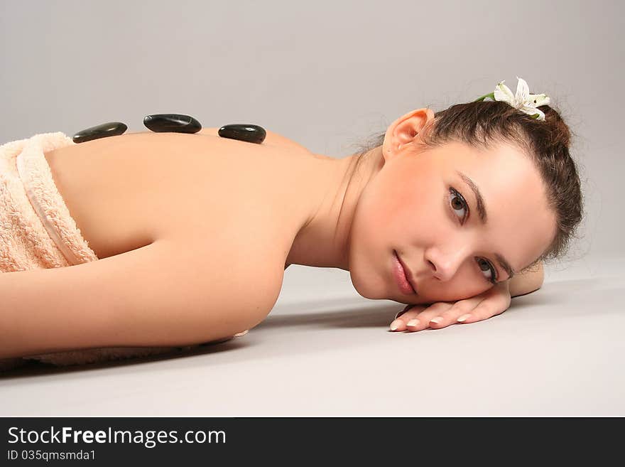 Beautiful young woman in spa. Beautiful young woman in spa