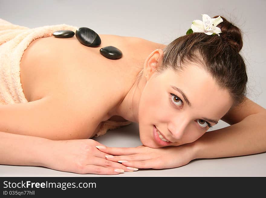 Beautiful young woman in spa. Beautiful young woman in spa