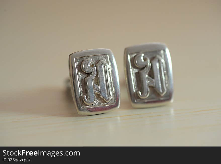 Silver links with initials