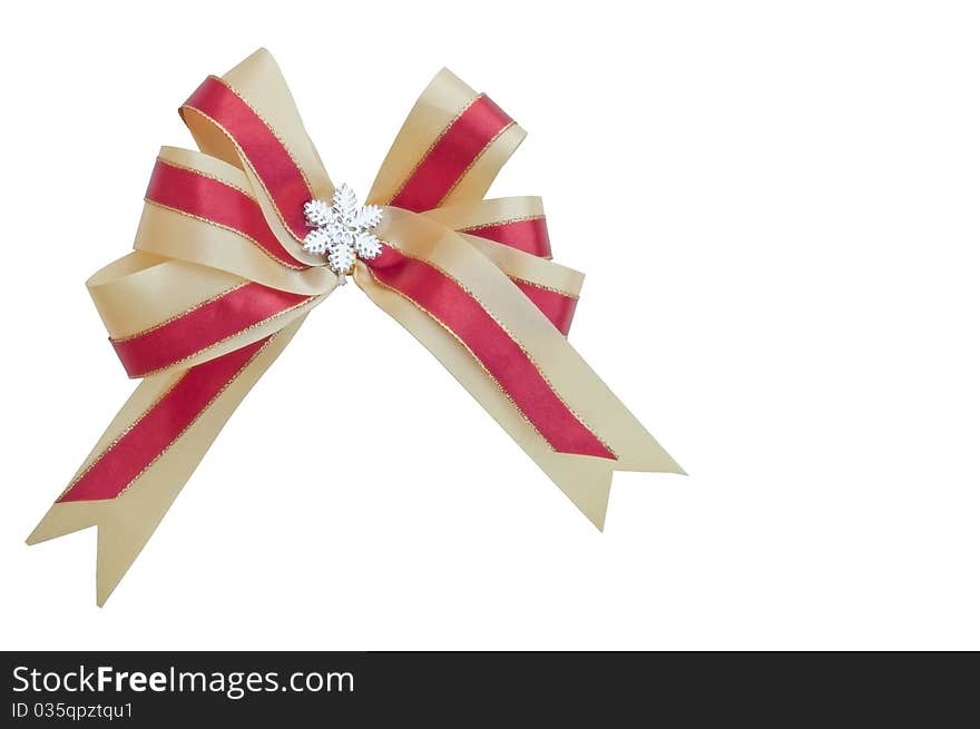 Color ribbon as white isolate background