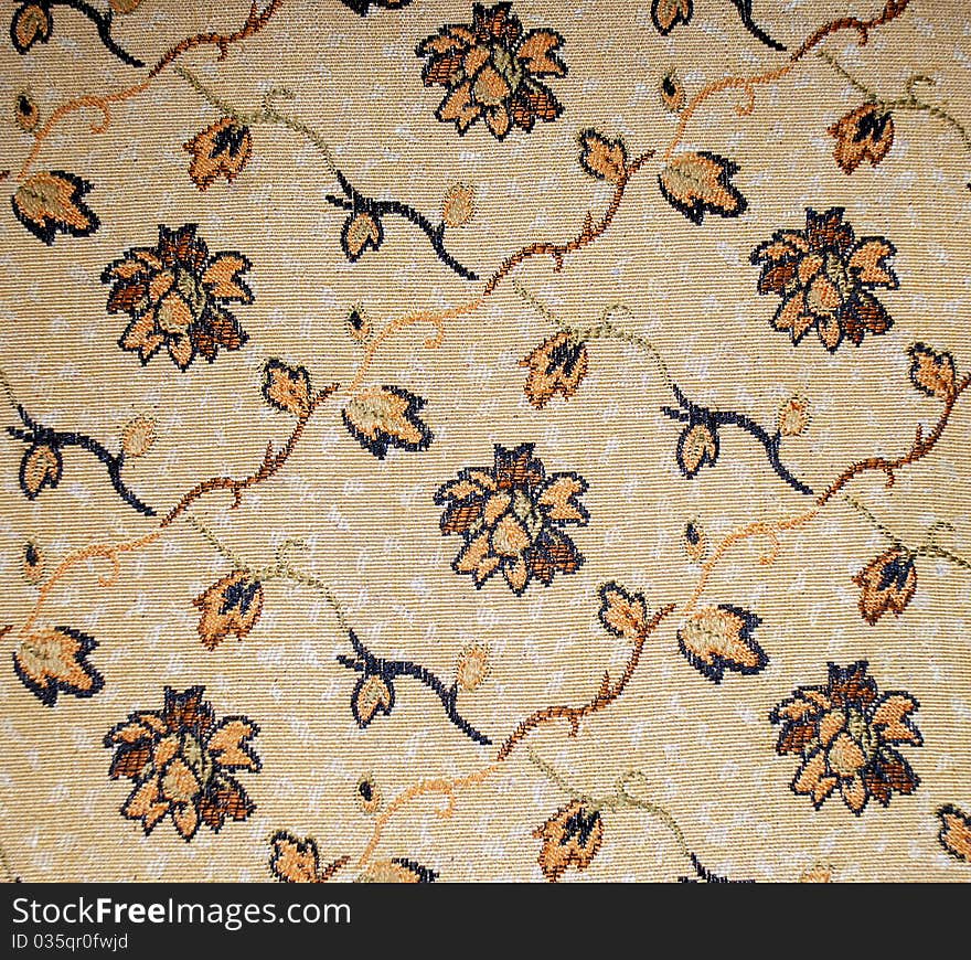 Brown Flower Textile Background