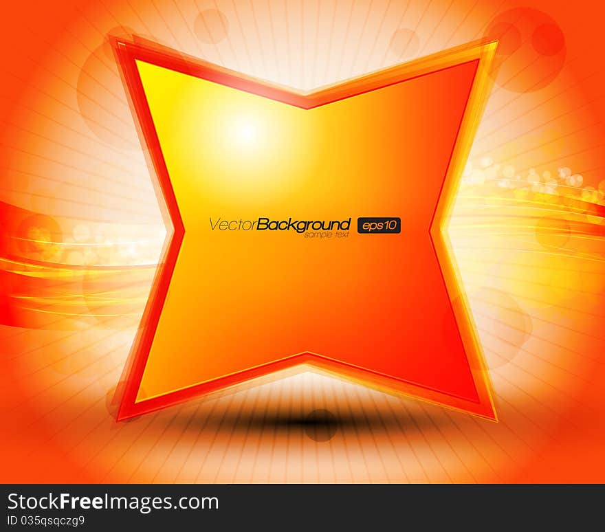 EPS10 Abstract Orange Tetragon Background Vector Illustration. EPS10 Abstract Orange Tetragon Background Vector Illustration