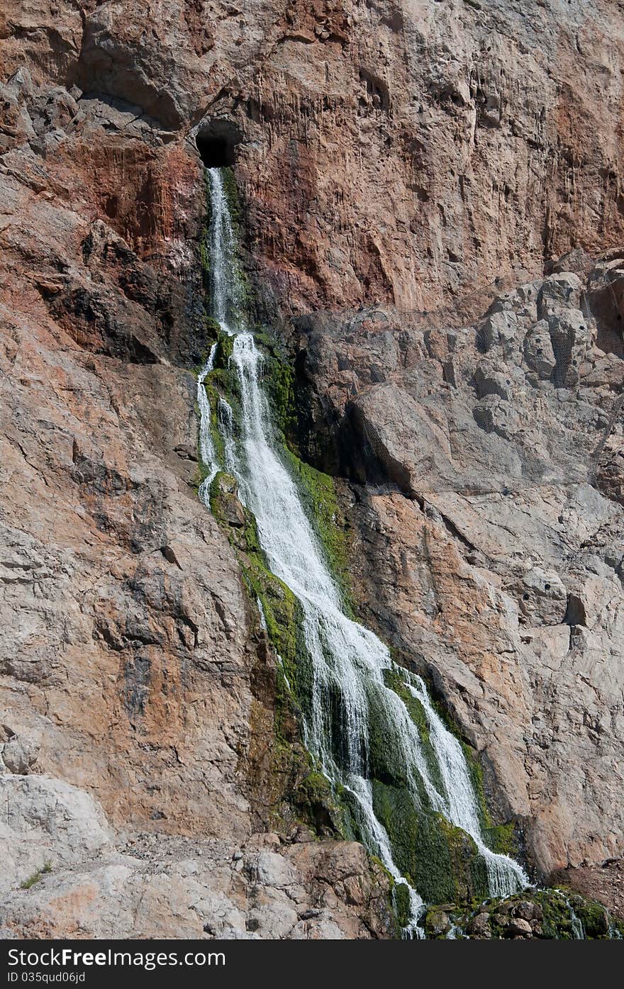 Cascade from inside the rock