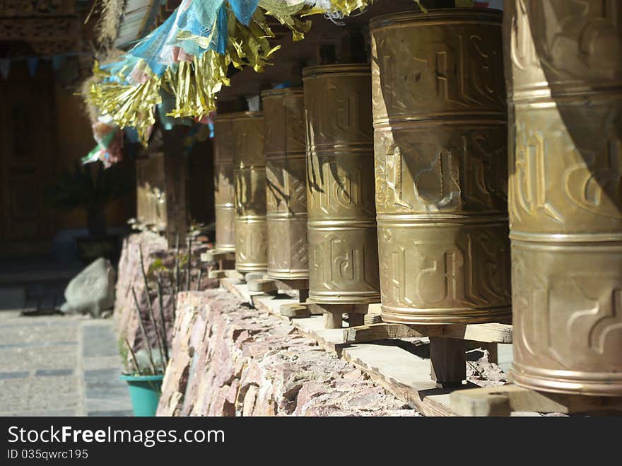 Tibetan prayer wheel