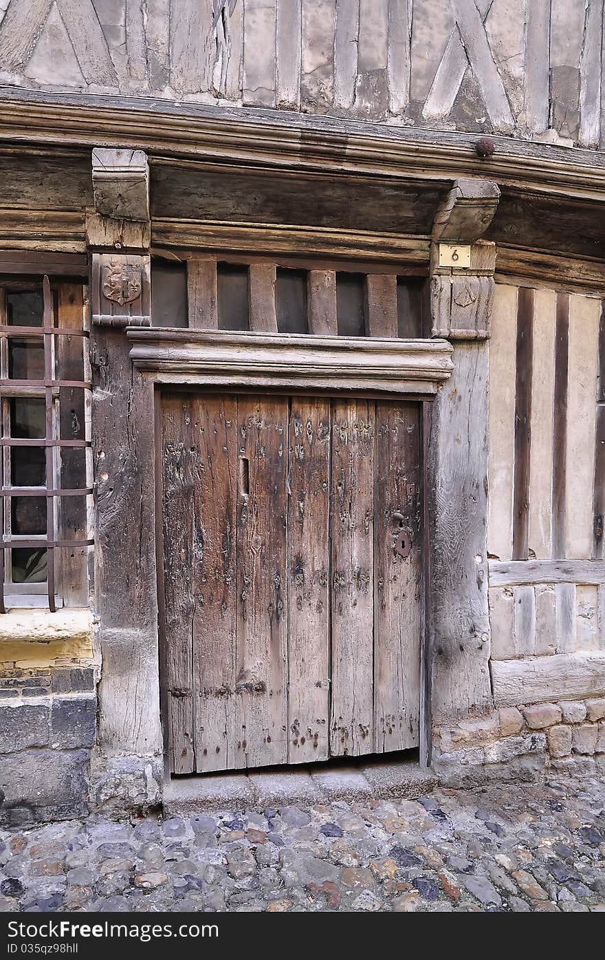 Antique door. Honfleur.