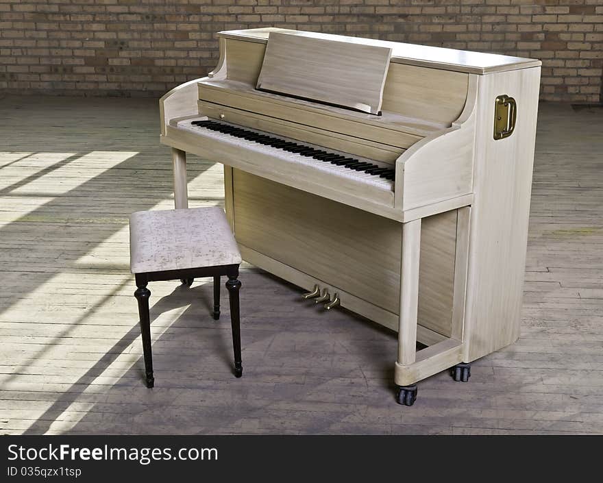 Dusty Piano in Warehouse